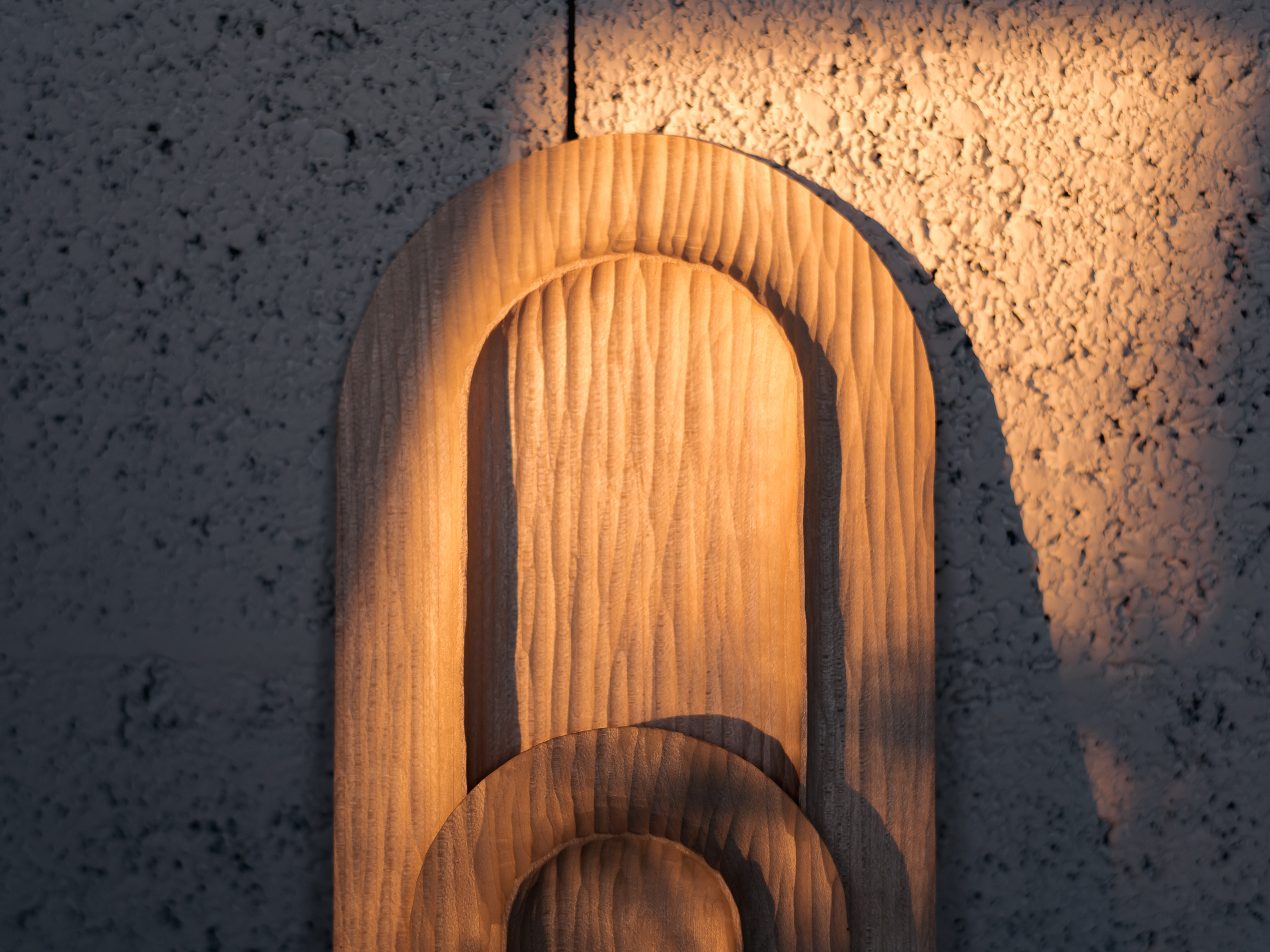 Sculpture de vides-poches en bois massif